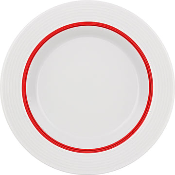 Ruby Red Deep Plate with Rim 9" dia. Dialog by Bauscher