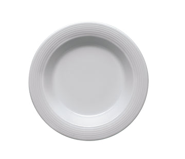 White Assist Deep Plate with Rim 9" dia. x 1.5" 13.5 oz Dialog by Bauscher