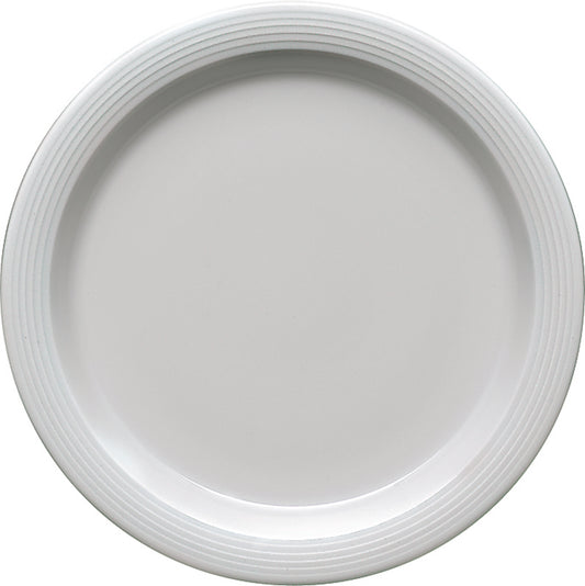 White Half Deep Plate With Rim 10.1" dia. x 1.2" 15.2 oz Dialog by Bauscher