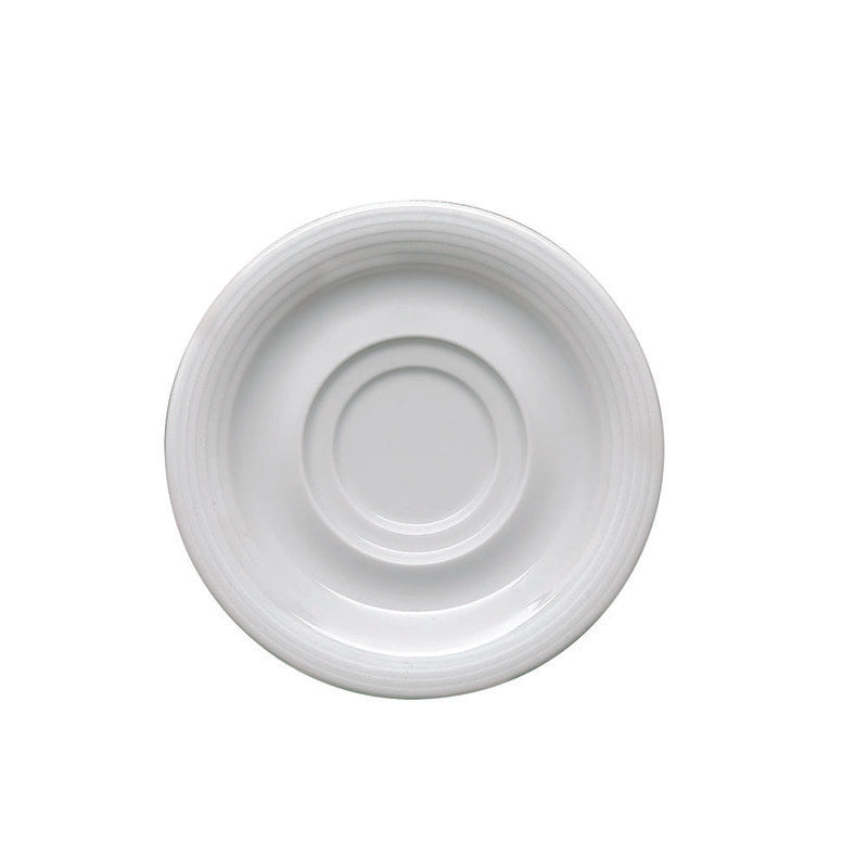 White Dual Rim Saucer 6.4