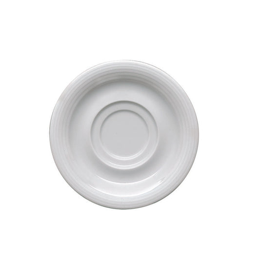 White Dual Rim Saucer 6.4" dia. x 0.8" Dialog by Bauscher