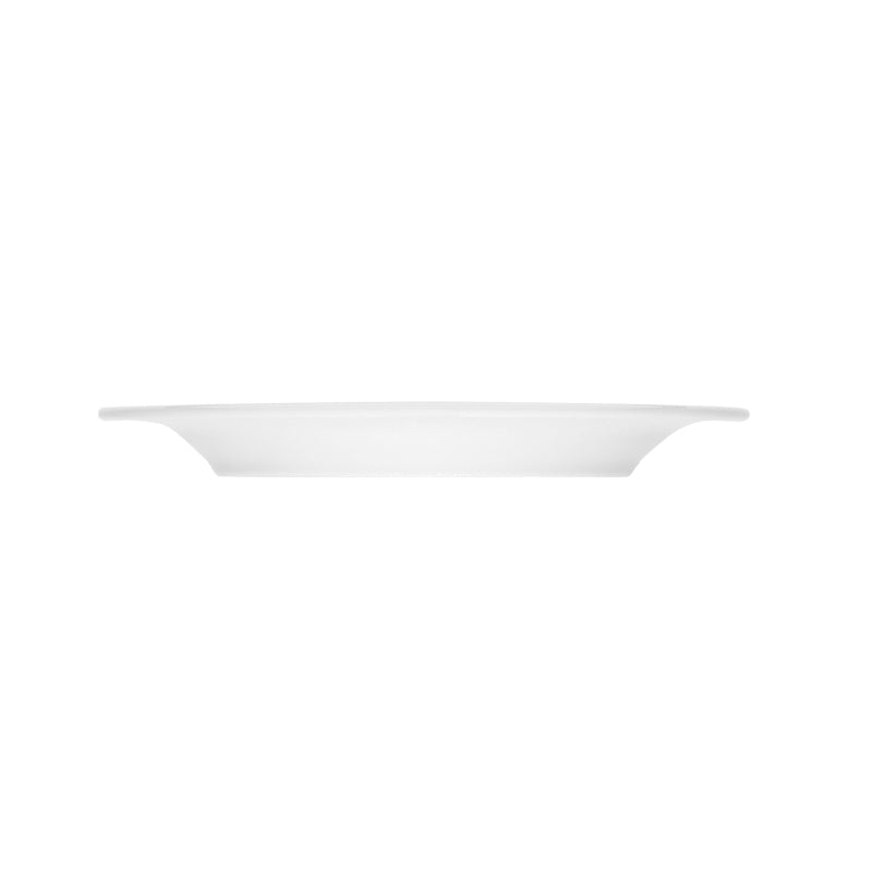 White Flat Plate with Rim 10.8