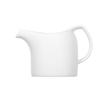 White Creamer With Handle 5.9" dia. x 3.9" 10.8 oz Dialog by Bauscher
