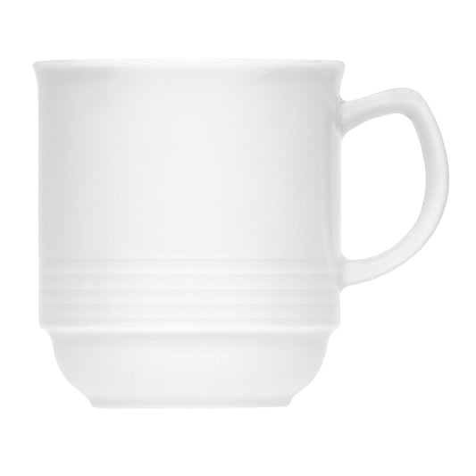 White Mug with Handle 3" dia. x 3.4" 8.8 oz Dialog by Bauscher