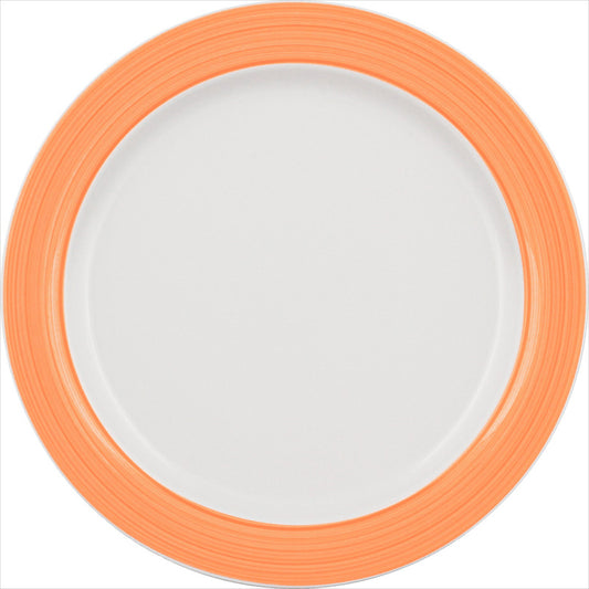 Orange Flat Plate with Rim 6.3" dia. Dimension by Bauscher