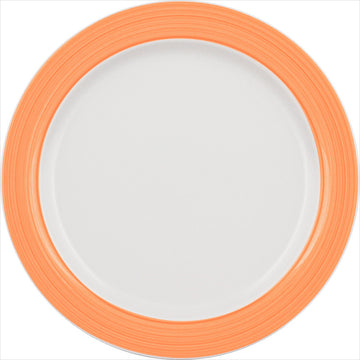 Orange Flat Plate with Rim 6.3" dia. Dimension by Bauscher