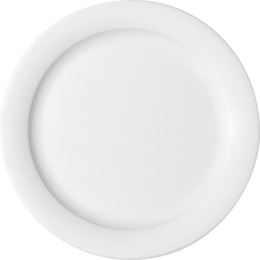 White Flat Plate with Rim 6.3" dia. x 0.7" Dimension by Bauscher