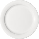 White Flat Plate with Rim 6.3