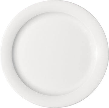 White Flat Plate with Rim 6.3" dia. x 0.7" Dimension by Bauscher
