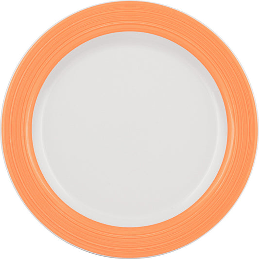 Orange Flat Plate with Rim 9" dia. Dimension by Bauscher