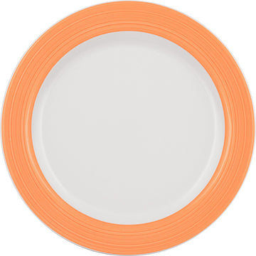 Orange Flat Plate with Rim 9" dia. Dimension by Bauscher