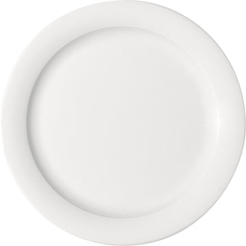 White Flat Plate Mid Rim 10" dia. x 1" Dimension by Bauscher
