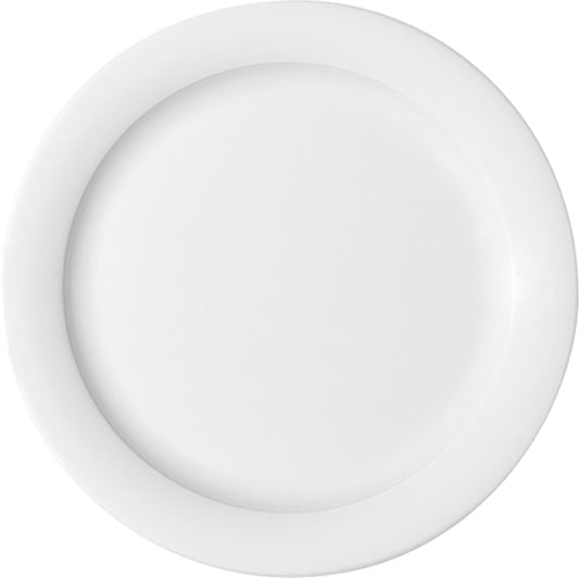 White Flat Plate with Rim 10.8" dia. x 1" Dimension by Bauscher