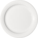 White Flat Plate with Rim 12.3
