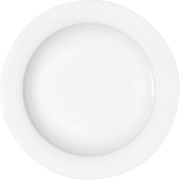 White Deep Plate With Rim 9.1" dia. x 1.4" 12.2 oz Dimension by Bauscher
