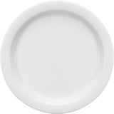 White Half-Deep Plate With Rim 9.4