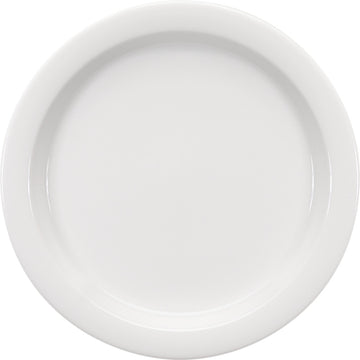 White Half-Deep Plate With Rim 9.4" dia. x 1.1" Airflow & PN by Bauscher