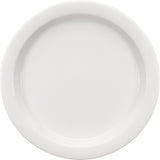 White Half-Deep Plate With Rim 10.1