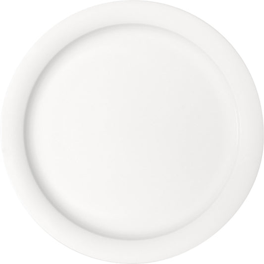 White Flat Plate With Narrow Rim 10.1" dia. x 1" Dimension by Bauscher