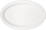 White Oval Platter with Rim 11.4