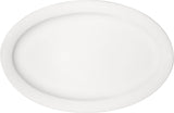 White Oval Platter with Rim 12.6