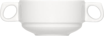 White Cream Soup Cup 3.9" dia. x 2.2" 9.5 oz Dimension by Bauscher