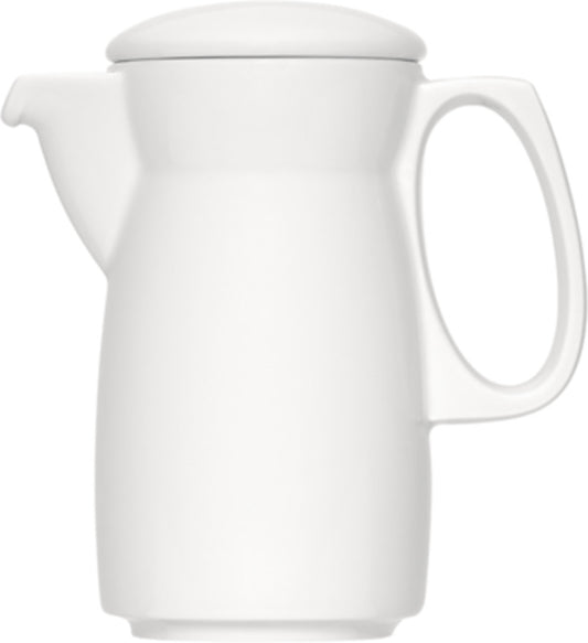White Coffeepot Complete 5" dia. x 5.5" 10.1 oz Dimension by Bauscher