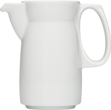 White Coffeepot Bottom 5" dia. x 4.9" 10.1 oz Dimension by Bauscher