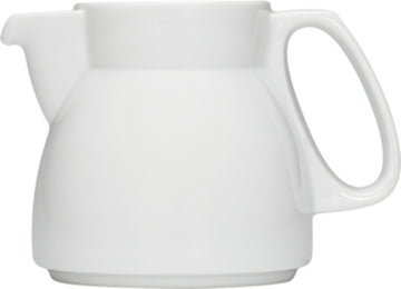 White Teapot Bottom 5.5" dia. x 3.9" 11.8 oz Dimension by Bauscher