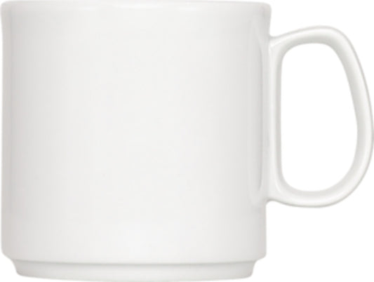White Special Mug 3.1" dia. x 3.2" 10.1 oz Dimension by Bauscher