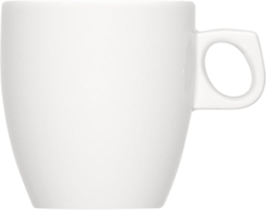 White Cup with Pulled Edge 3" dia. x 3.2" 8.5 oz Dimension by Bauscher
