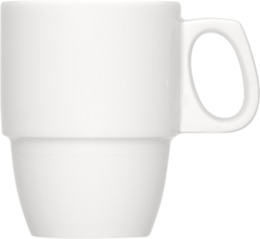 White Mug 3" dia. x 4" 9.8 oz Dimension by Bauscher