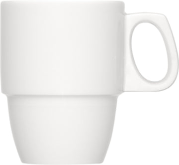 White Mug 3" dia. x 4" 9.8 oz Dimension by Bauscher
