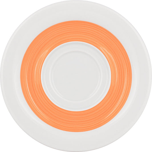 Salmon Saucer with Two Wells 6.4" dia. Dimension by Bauscher