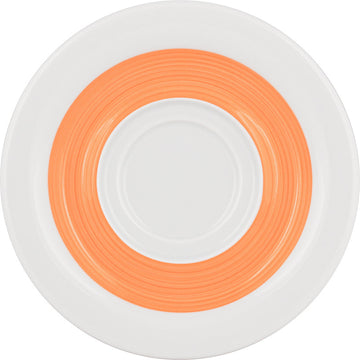 Salmon Saucer with Two Wells 6.4" dia. Dimension by Bauscher