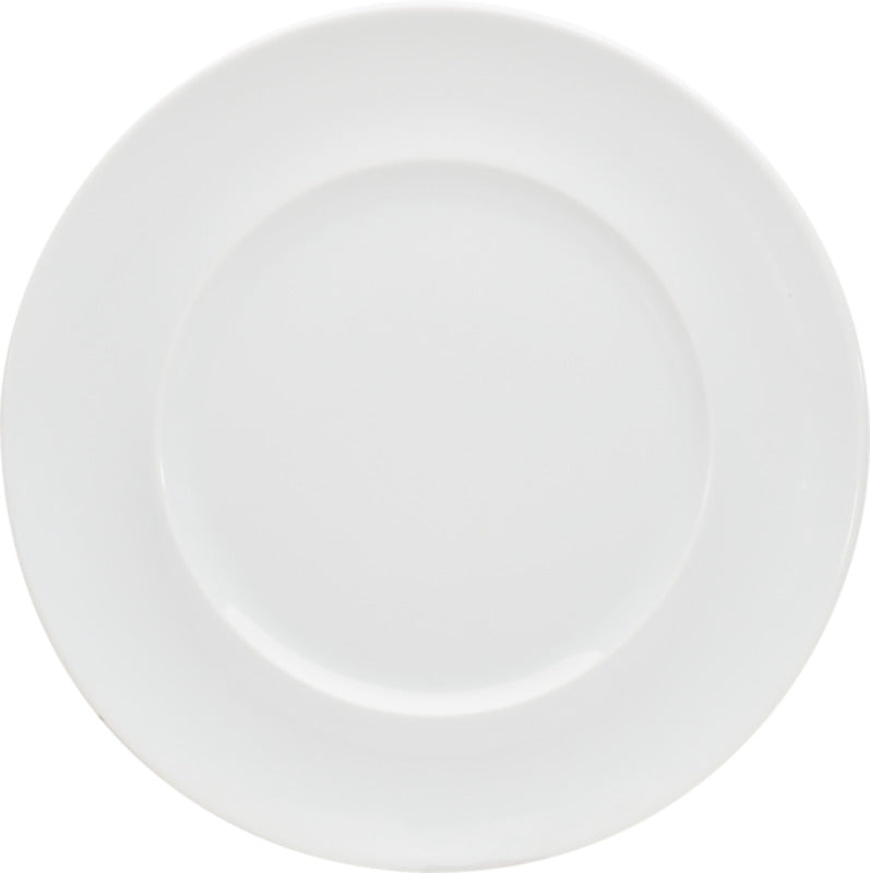 White Flat Plate with Rim 8.9