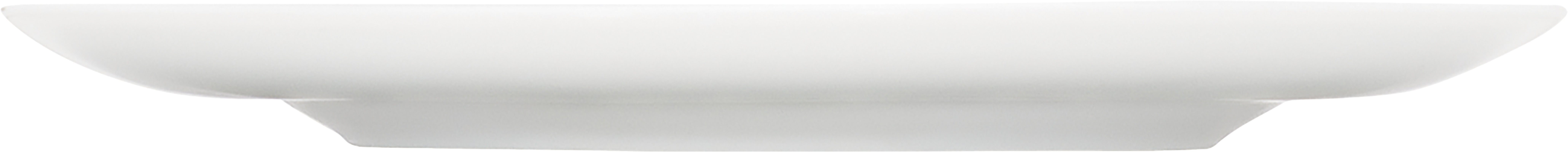 White Flat Plate with Rim 10.9