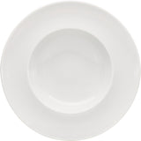 White Deep Plate With Rim 6.3