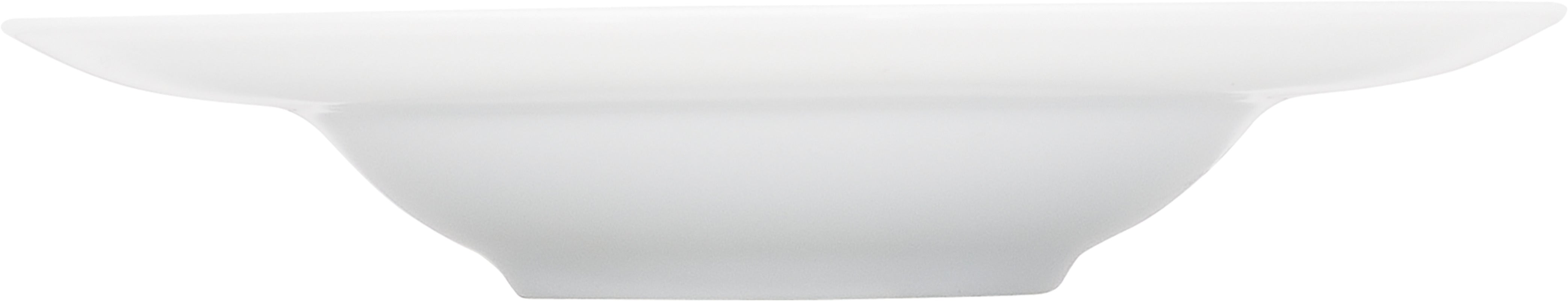 White Deep Plate With Rim 6.3