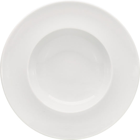 White Deep Plate With Rim 9.4" dia. x 1.8" 10.1 oz Enjoy by Bauscher