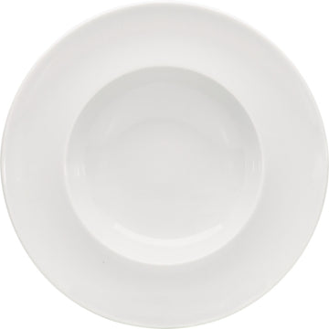 White Deep Plate With Rim 9.4" dia. x 1.8" 10.1 oz Enjoy by Bauscher