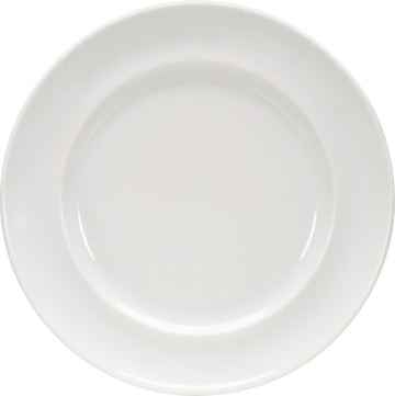 White Flat Plate with Narrow Rim 8.2" dia. x 0.9" Enjoy by Bauscher