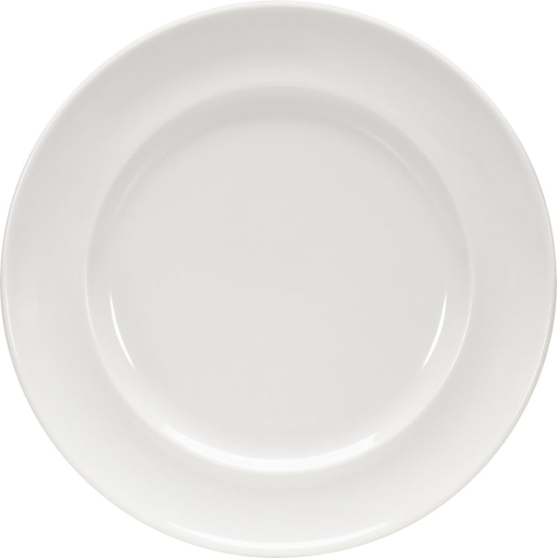White Flat Plate with Narrow Rim 10.1