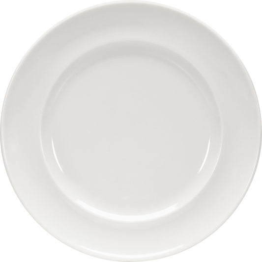 White Flat Plate with Narrow Rim 10.1" dia. x 1.1" Enjoy by Bauscher