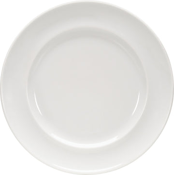 White Flat Plate with Narrow Rim 10.1" dia. x 1.1" Enjoy by Bauscher