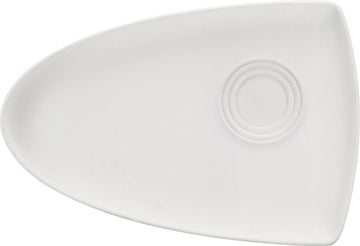 White Asymmetric Set Platter 10.3" x 6.9" x 0.9" Enjoy by Bauscher