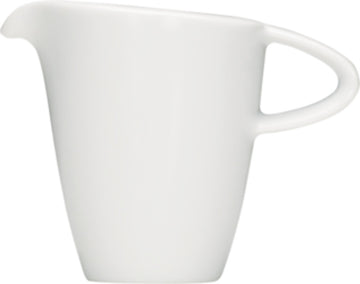 White Creamer With Handle 4.4" dia. x 3.5" 5.1 oz Enjoy by Bauscher
