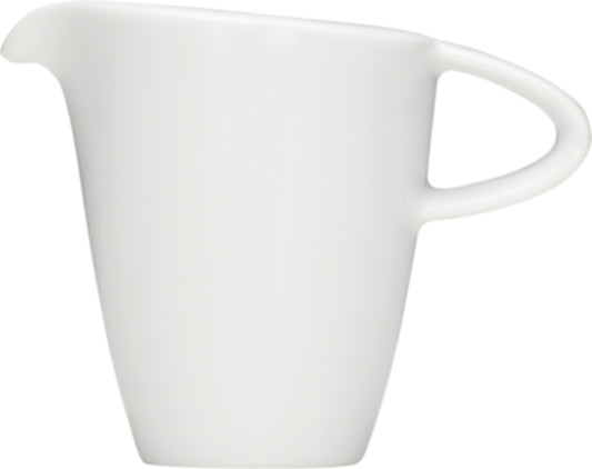 White Creamer With Handle 5.5" dia. x 4.3" 10.1 oz Enjoy by Bauscher
