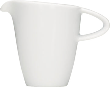White Creamer With Handle 5.5" dia. x 4.3" 10.1 oz Enjoy by Bauscher