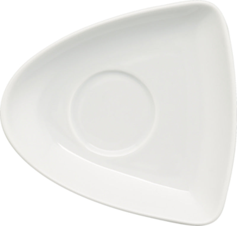 White Asymmetric Saucer 4.7